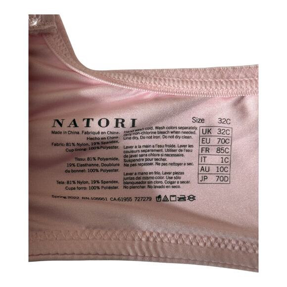 Natori 727279 Cushioned Comfort Contour Underwire Bra pink size 32C - Picture 5 of 5